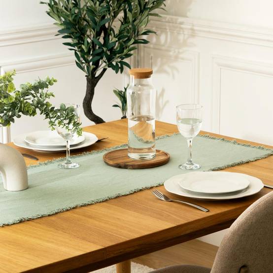 Chemin de Table "Maha" 38x140cm Menthe - Image 3