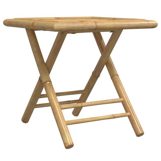 Table d'Appoint Pliable en Bambou 45x45cm, Petite Table de Jardin Carrée et Nomade – ComfortXL Outdoor Living - Image 6