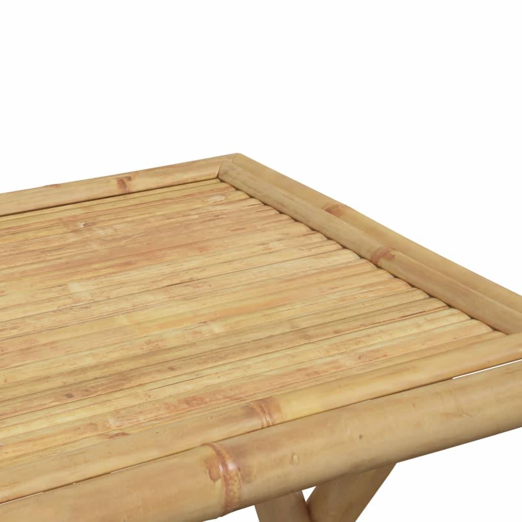 Table d'Appoint Pliable en Bambou 45x45cm, Petite Table de Jardin Carrée et Nomade – ComfortXL Outdoor Living - Image 7
