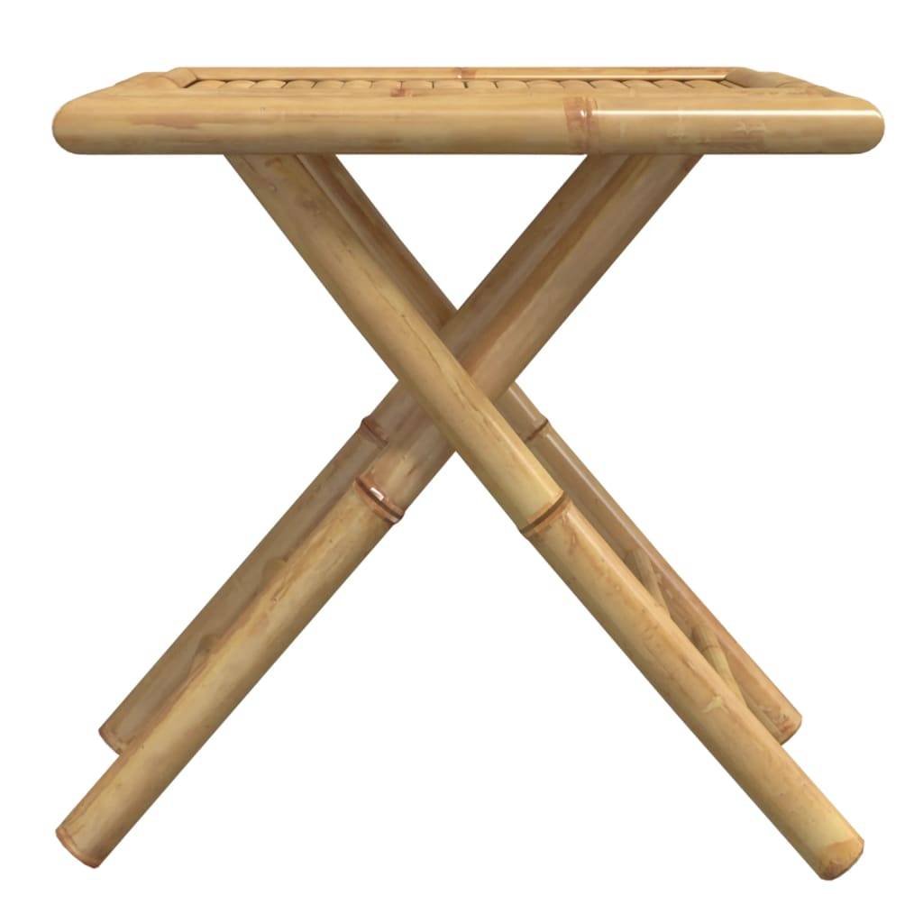 Table d'Appoint Pliable en Bambou 45x45cm, Petite Table de Jardin Carrée et Nomade – ComfortXL Outdoor Living - Image 5