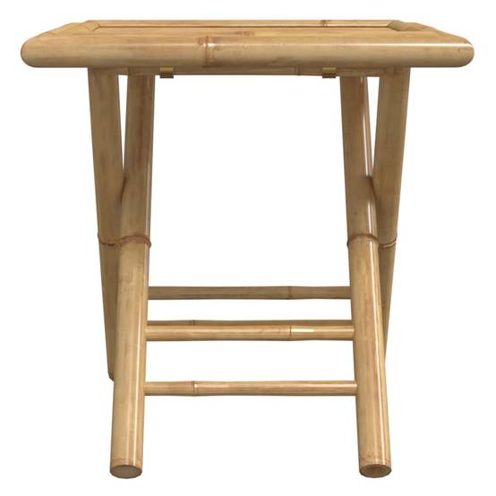 Table d'Appoint Pliable en Bambou 45x45cm, Petite Table de Jardin Carrée et Nomade – ComfortXL Outdoor Living - Image 4