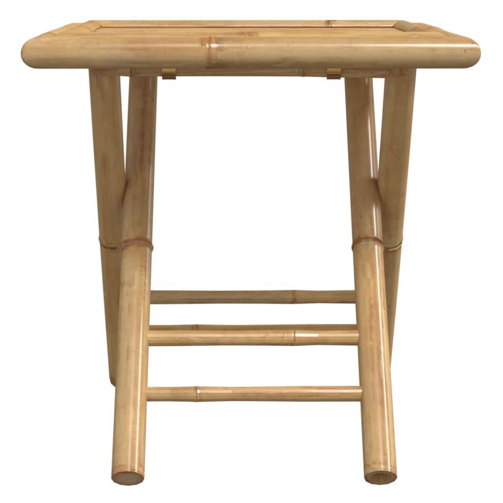 Table d'Appoint Pliable en Bambou 45x45cm, Petite Table de Jardin Carrée et Nomade – ComfortXL Outdoor Living - Image 4