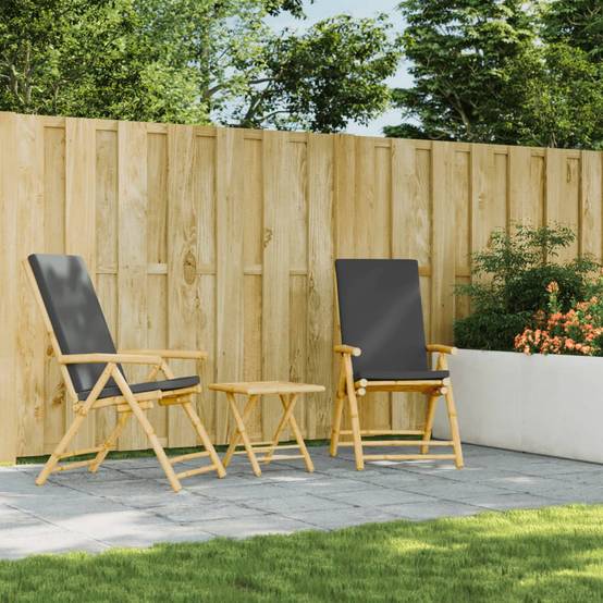 Table d'Appoint Pliable en Bambou 45x45cm, Petite Table de Jardin Carrée et Nomade – ComfortXL Outdoor Living - Image 3