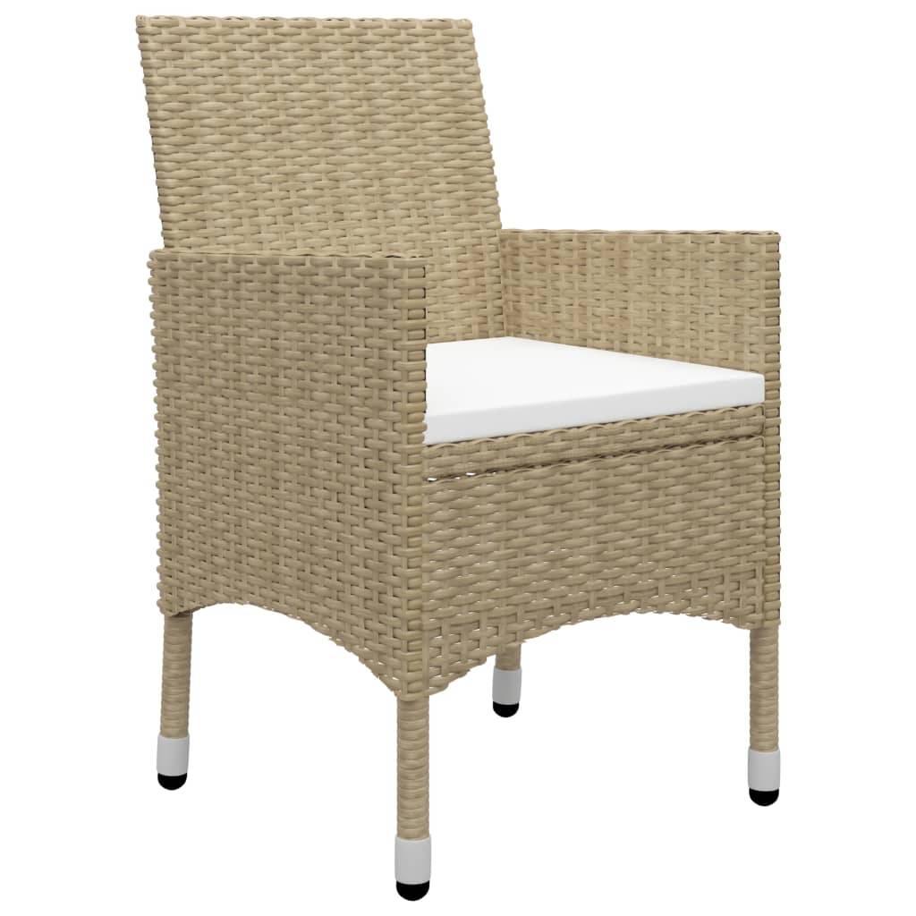 ComfortXL - Ensemble Repas de Jardin 2 Personnes Table Bois et Chaises Résine Tressée Beige – ComfortXL Outdoor Living - Image 6