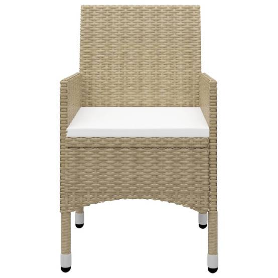 ComfortXL - Ensemble Repas de Jardin 2 Personnes Table Bois et Chaises Résine Tressée Beige – ComfortXL Outdoor Living - Image 7