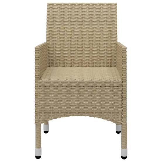 ComfortXL - Ensemble Repas de Jardin 2 Personnes Table Bois et Chaises Résine Tressée Beige – ComfortXL Outdoor Living - Image 10