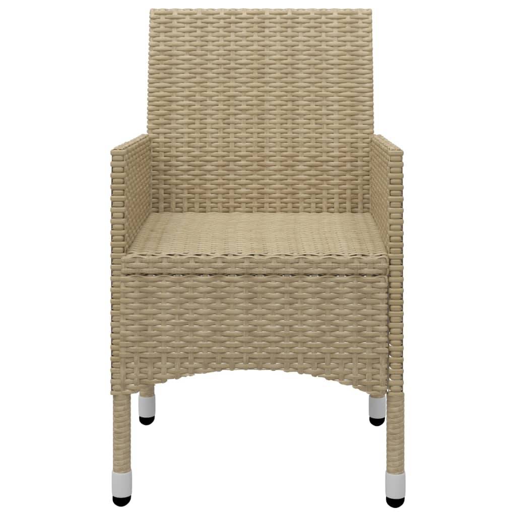ComfortXL - Ensemble Repas de Jardin 2 Personnes Table Bois et Chaises Résine Tressée Beige – ComfortXL Outdoor Living - Image 10