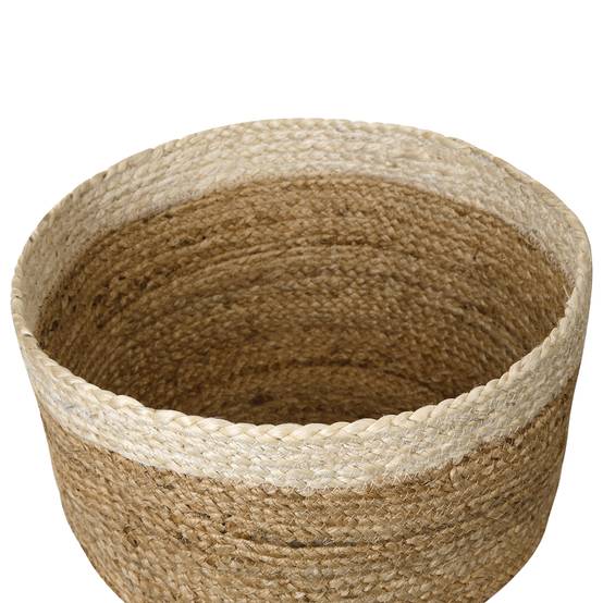 Lot de 3 Paniers de Rangement en Jute Naturelle et Beige 13/14/18 cm de Hauteur Accessoire Linge Décoration Boho - Image 8