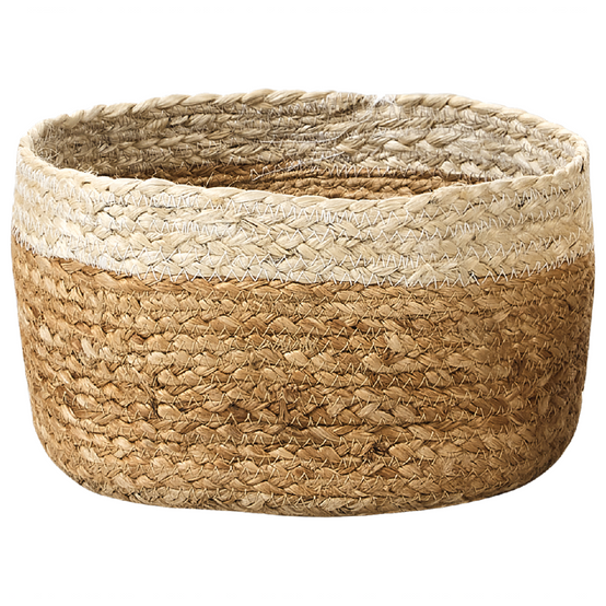 Lot de 3 Paniers de Rangement en Jute Naturelle et Beige 13/14/18 cm de Hauteur Accessoire Linge Décoration Boho - Image 6