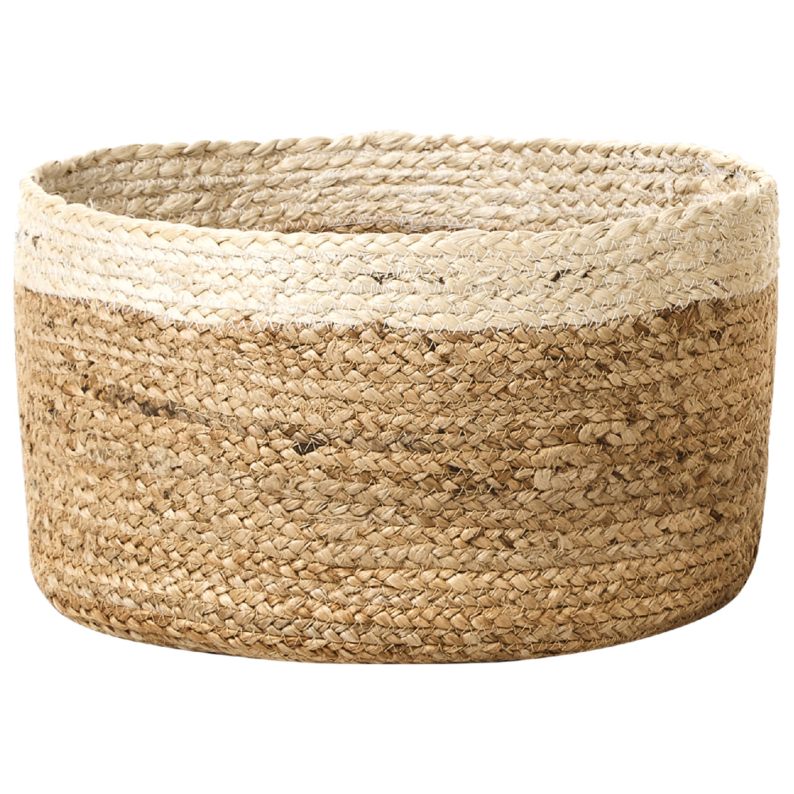 Lot de 3 Paniers de Rangement en Jute Naturelle et Beige 13/14/18 cm de Hauteur Accessoire Linge Décoration Boho - Image 5