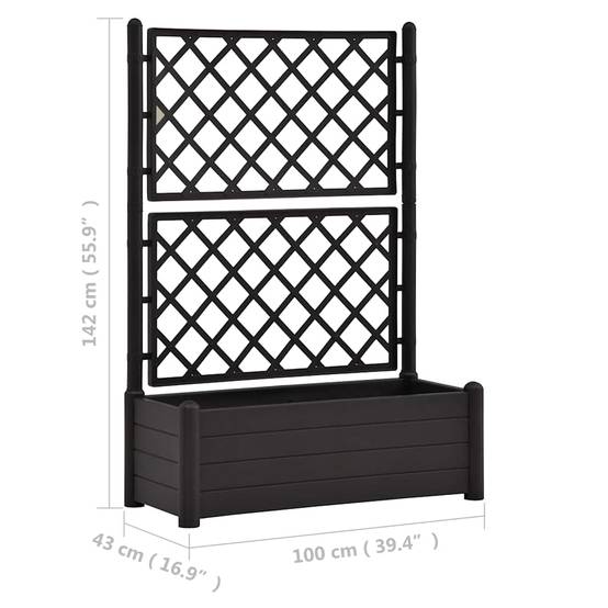 ComfortXL - Grande jardinière 90L treillis brise-vue pour extérieur balcon Anthracite – ComfortXL Outdoor Living - Image 8