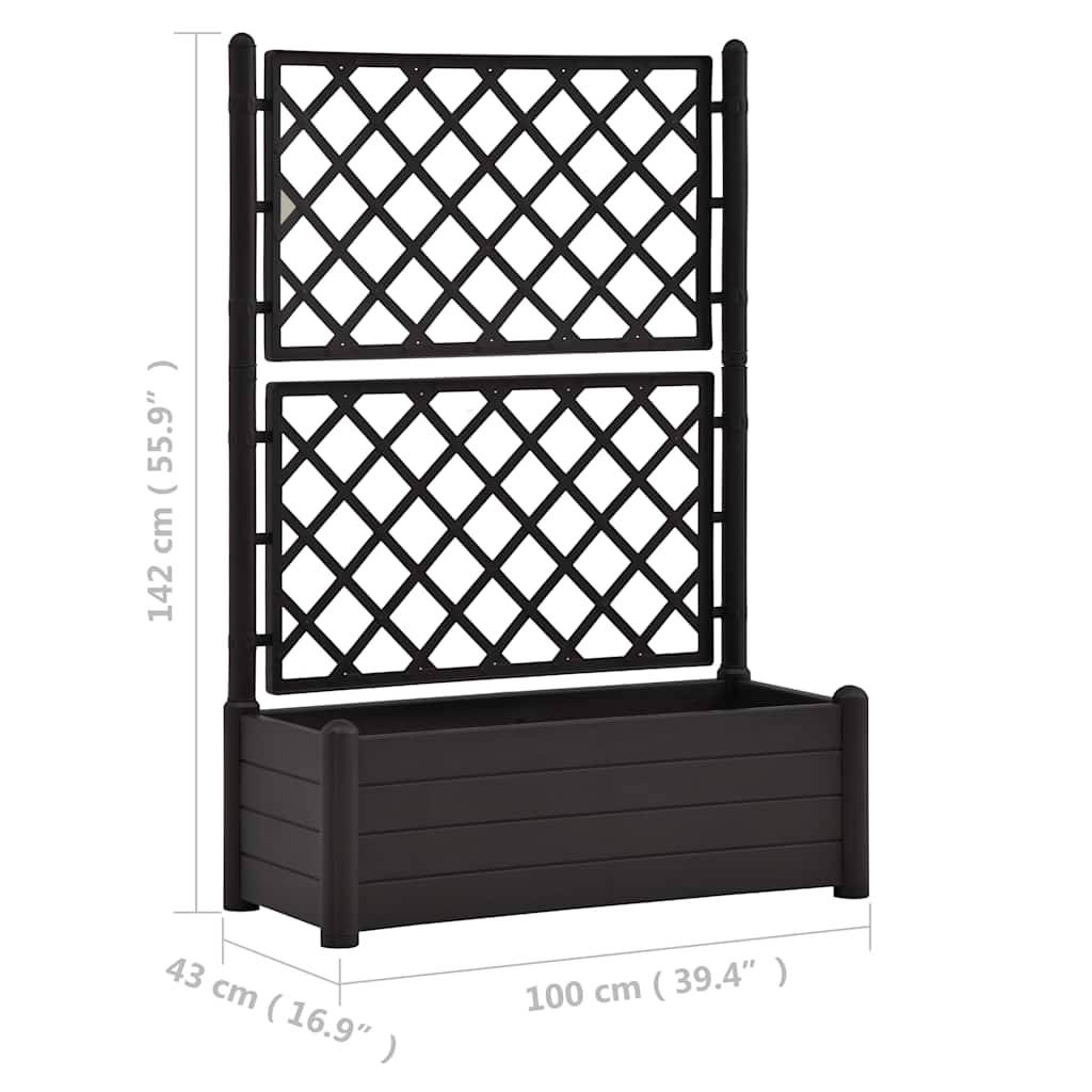 ComfortXL - Grande jardinière 90L treillis brise-vue pour extérieur balcon Anthracite – ComfortXL Outdoor Living - Image 8
