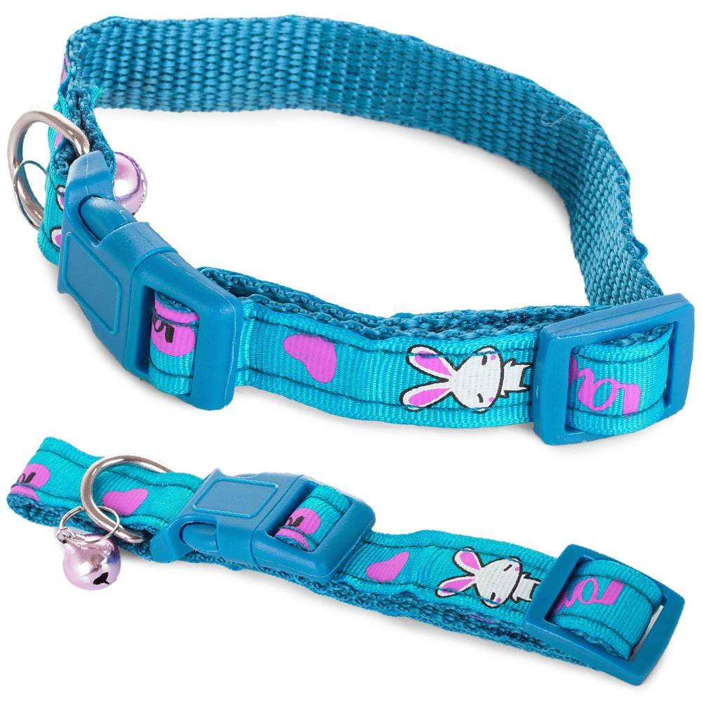 Collier en tissu pour chien chat avec clochette 1.5 - Image 1