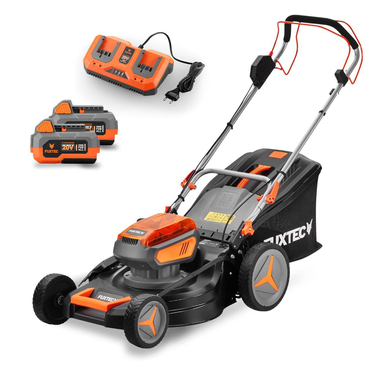 FUXTEC - Tondeuse à gazon autotractée sur batterie FUXTEC FX-E2RM46 – 40V (2x20V), coupe 46 cm, mulching & éjection latérale – FUXTEC - Image 1