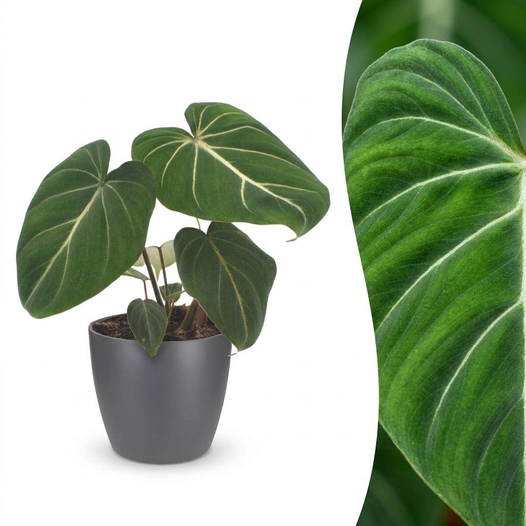 Philodendron Gloriosum - Pot de 12cm - 1 plante - Gris - Plantes d'intérieur
