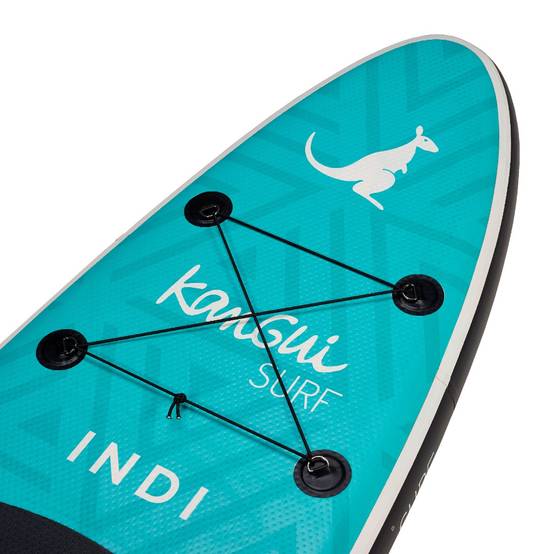 Kangui - KANGUI Stand Up Paddle Gonflable 320 cm (10'6) - SUP avec pagaie réglable, sac à dos, pompe haute pression, leash et kit de réparation - INDI - Image 4