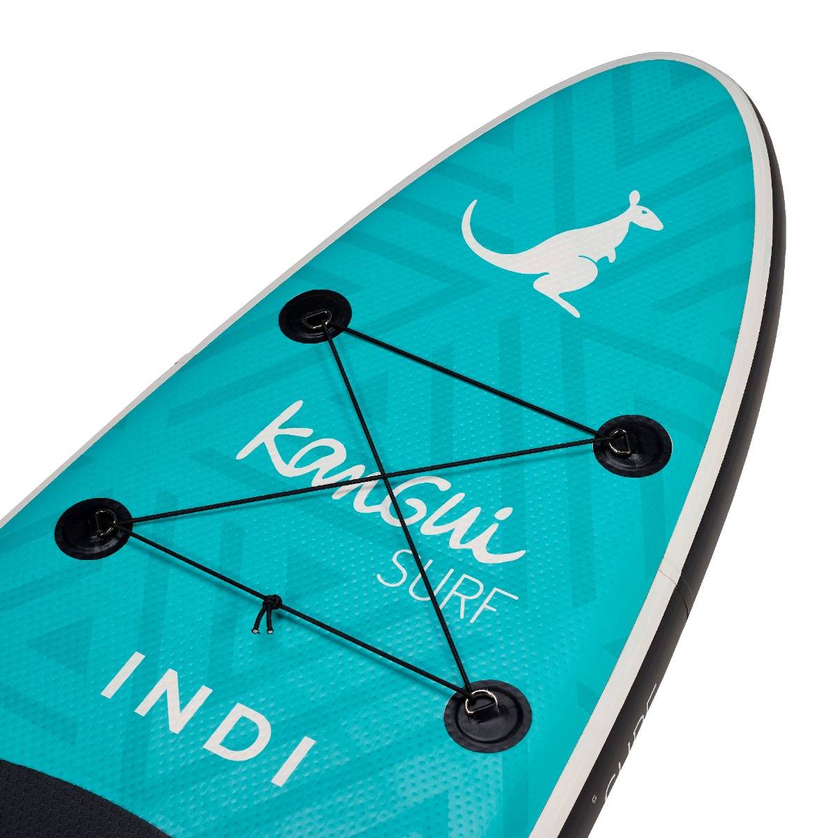Kangui - KANGUI Stand Up Paddle Gonflable 320 cm (10'6) - SUP avec pagaie réglable, sac à dos, pompe haute pression, leash et kit de réparation - INDI - Image 4