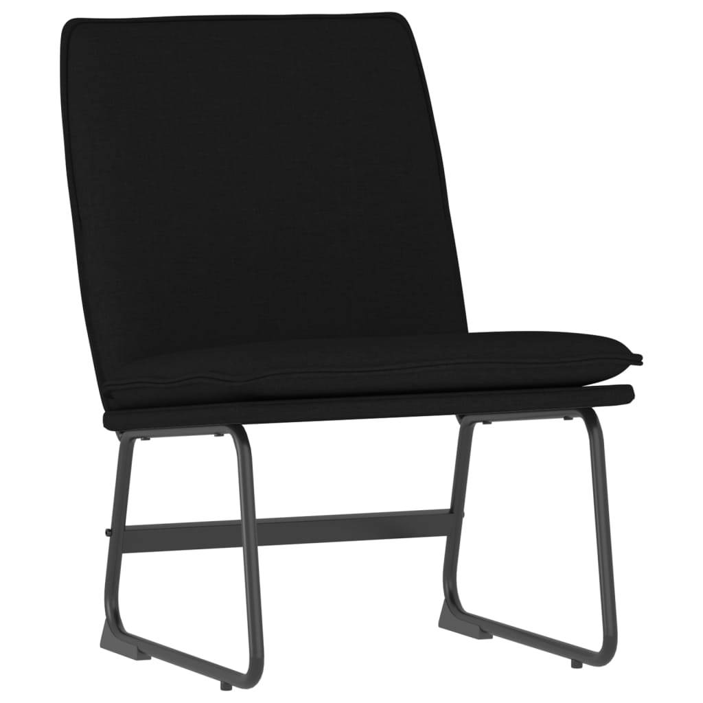 Chaise longue | Transat | Bain de soleil Noir 52x75x76 cm Tissu - Image 1