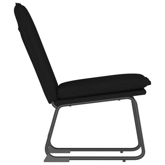 Chaise longue | Transat | Bain de soleil Noir 52x75x76 cm Tissu - Image 4