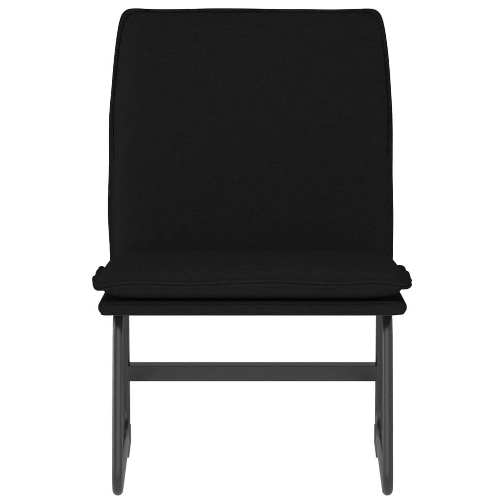Chaise longue | Transat | Bain de soleil Noir 52x75x76 cm Tissu - Image 3