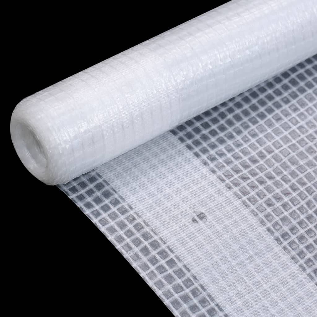Helloshop26 - Lot de 2 bâches construction de serres bâches de camping protection de meubles de jardin remorques jardin extérieur 260 g/m² 2x20 m blanc - Image 2