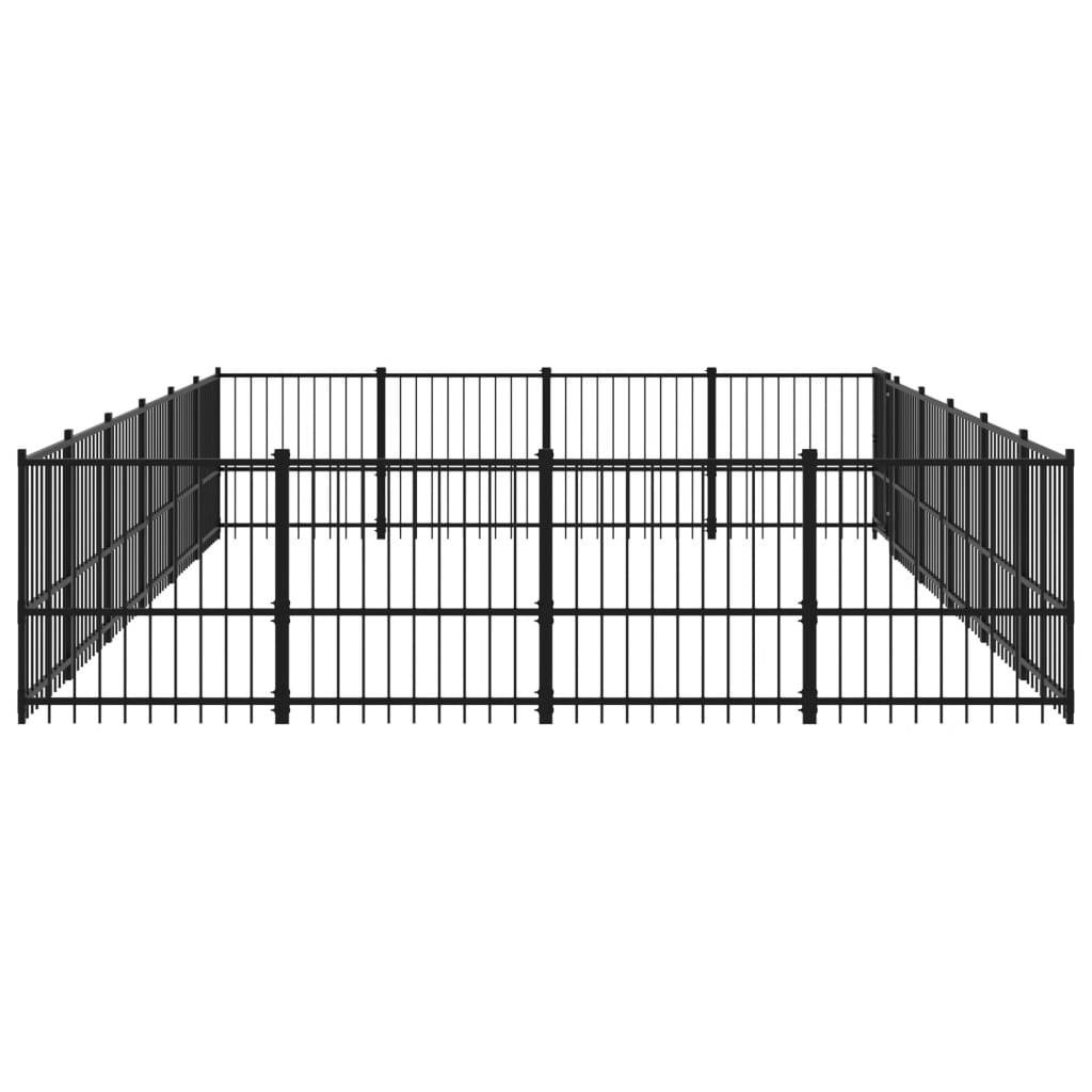 Vidaxl - Chenil d'extérieur pour chiens Acier 22,58 m² vidaXL 3124628 - Image 5