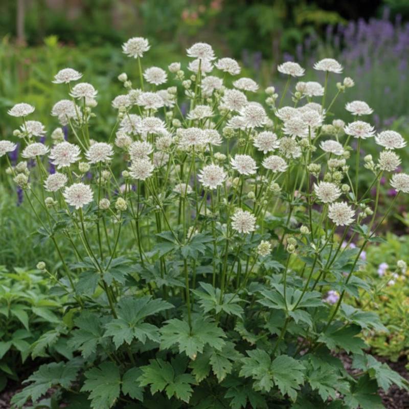 Astrance major à fleurs Blanche/ - feuillage Caduc - Lot de 3 godets