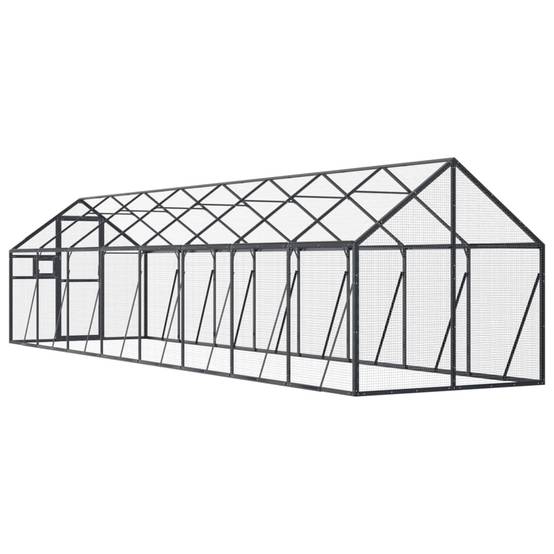 Grande Cage Aluminium Géante Élevage Anthracite 179x800cm - ComfortXL Outdoor Living - Image 5