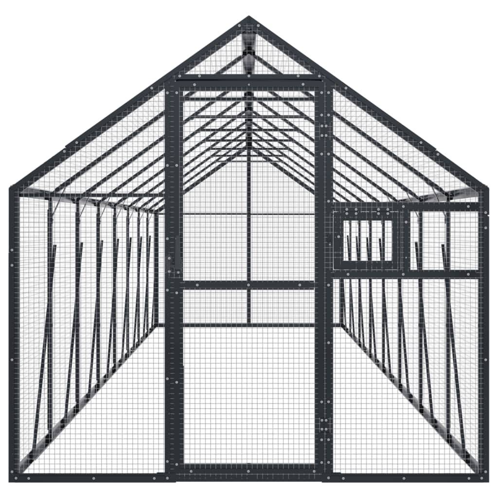 Grande Cage Aluminium Géante Élevage Anthracite 179x800cm - ComfortXL Outdoor Living - Image 3