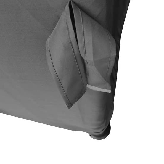 Outsunny - Tonnelle de jardin 3 x 3 m - barnum avec toit double, rideaux et moustiquaire - cadre en aluminium - gris foncé - Outsunny - Image 4