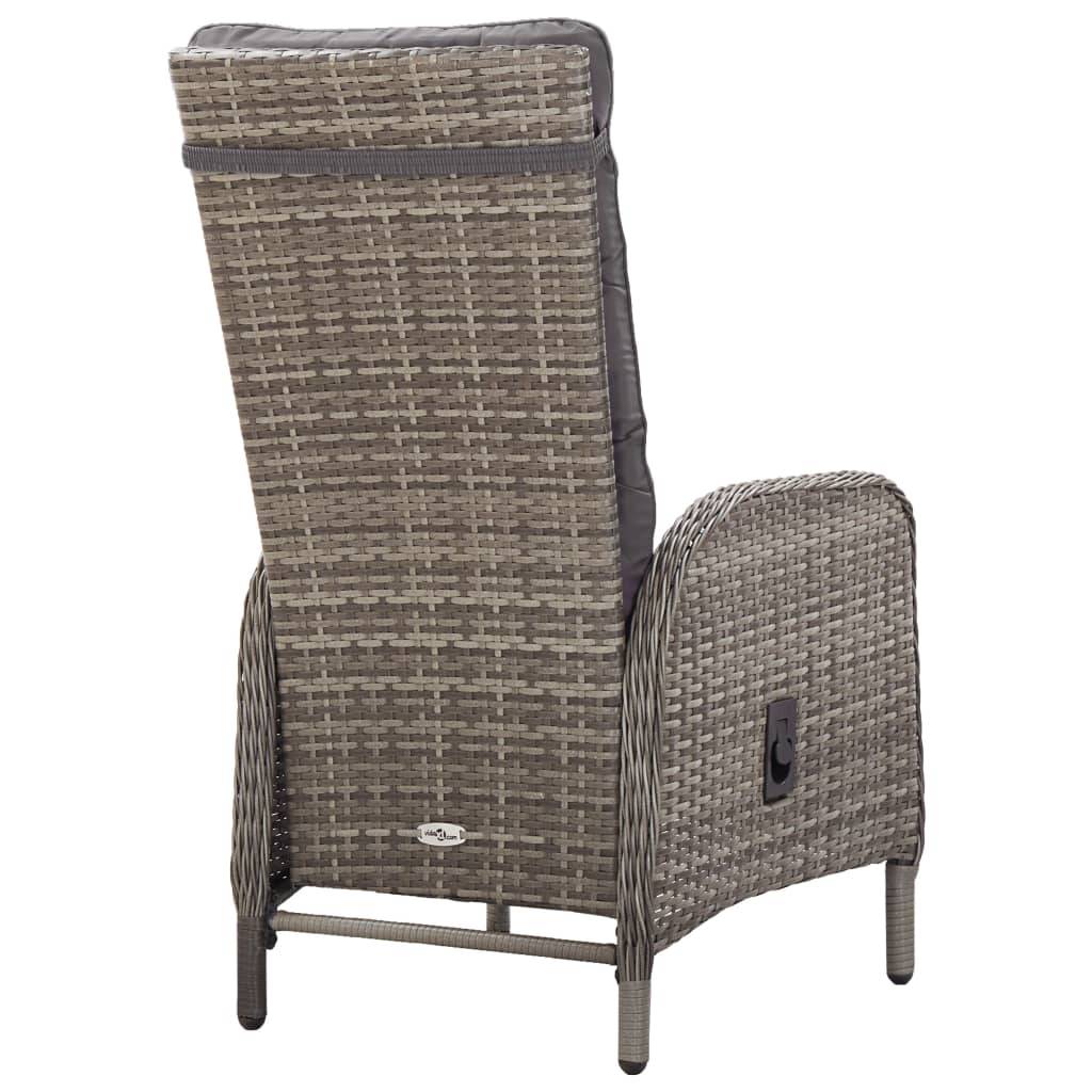 Vidaxl - Ensemble de bistro de jardin 3 pcs Résine tressée Gris vidaXL 3058543 - Image 6