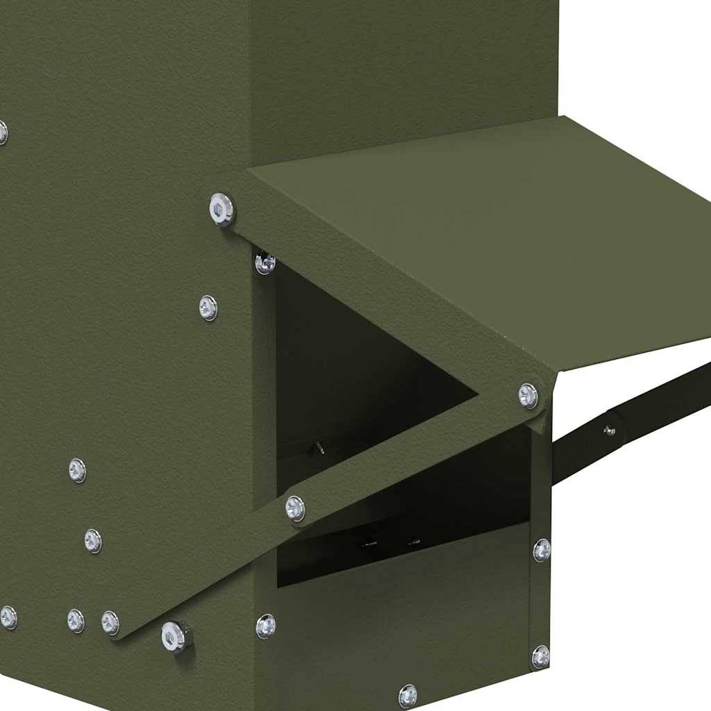 Vidaxl - Mangeoire pour poules Vert olive 13 x 12 x 51 cm vidaXL 874670 - Image 9