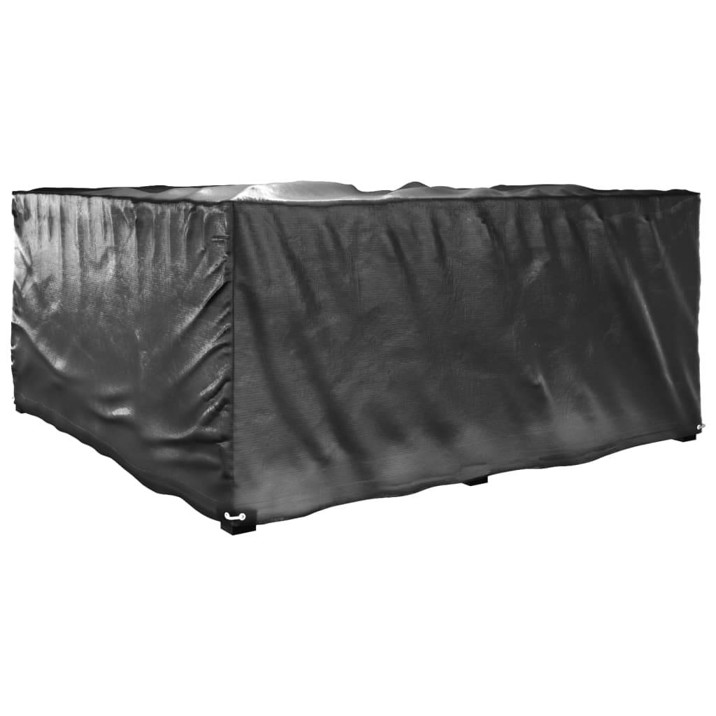 Lot de 2 Bâches de Protection en L pour Salon de Jardin PE Anti-UV Imperméable Extérieur Noir 185x185x90 cm – ComfortXL Outdoor Living - Image 6