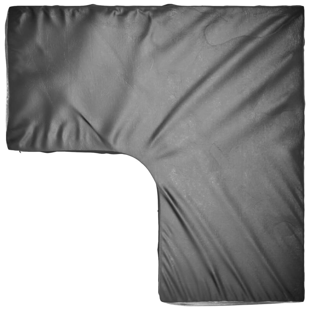 Lot de 2 Bâches de Protection en L pour Salon de Jardin PE Anti-UV Imperméable Extérieur Noir 185x185x90 cm – ComfortXL Outdoor Living - Image 5