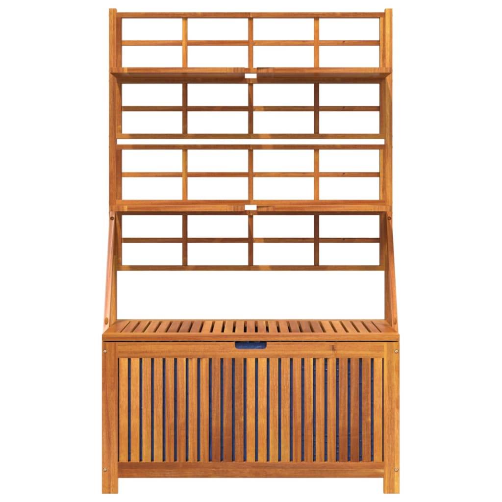 Boîte de rangement avec treillis 99 x 50 x 160 cm acacia massif - Image 2