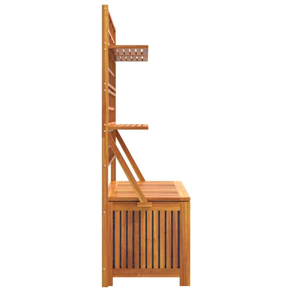 Boîte de rangement avec treillis 99 x 50 x 160 cm acacia massif - Image 3