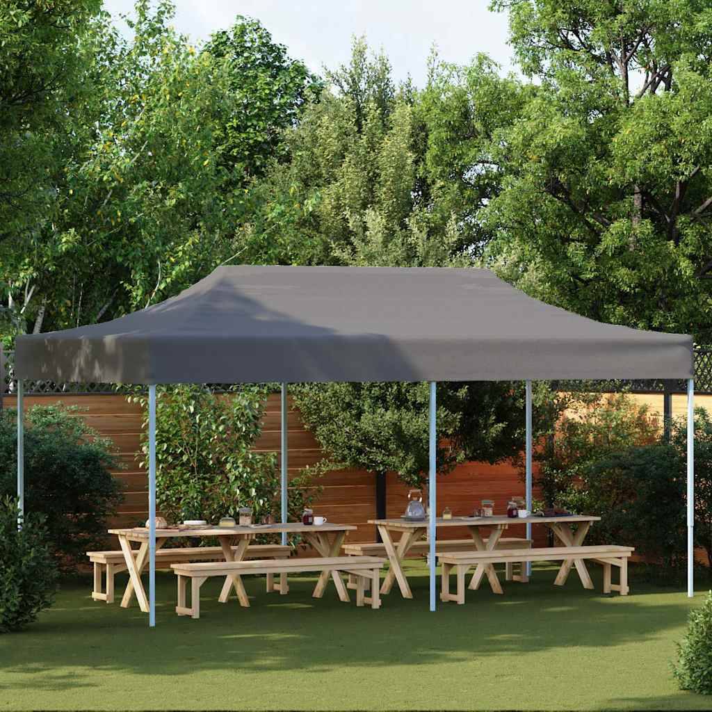 ComfortXL - Tente Pliante 3x6m Acier et Toile Oxford Anti-UV pour Réception Jardin Anthracite – ComfortXL Outdoor Living - Image 3