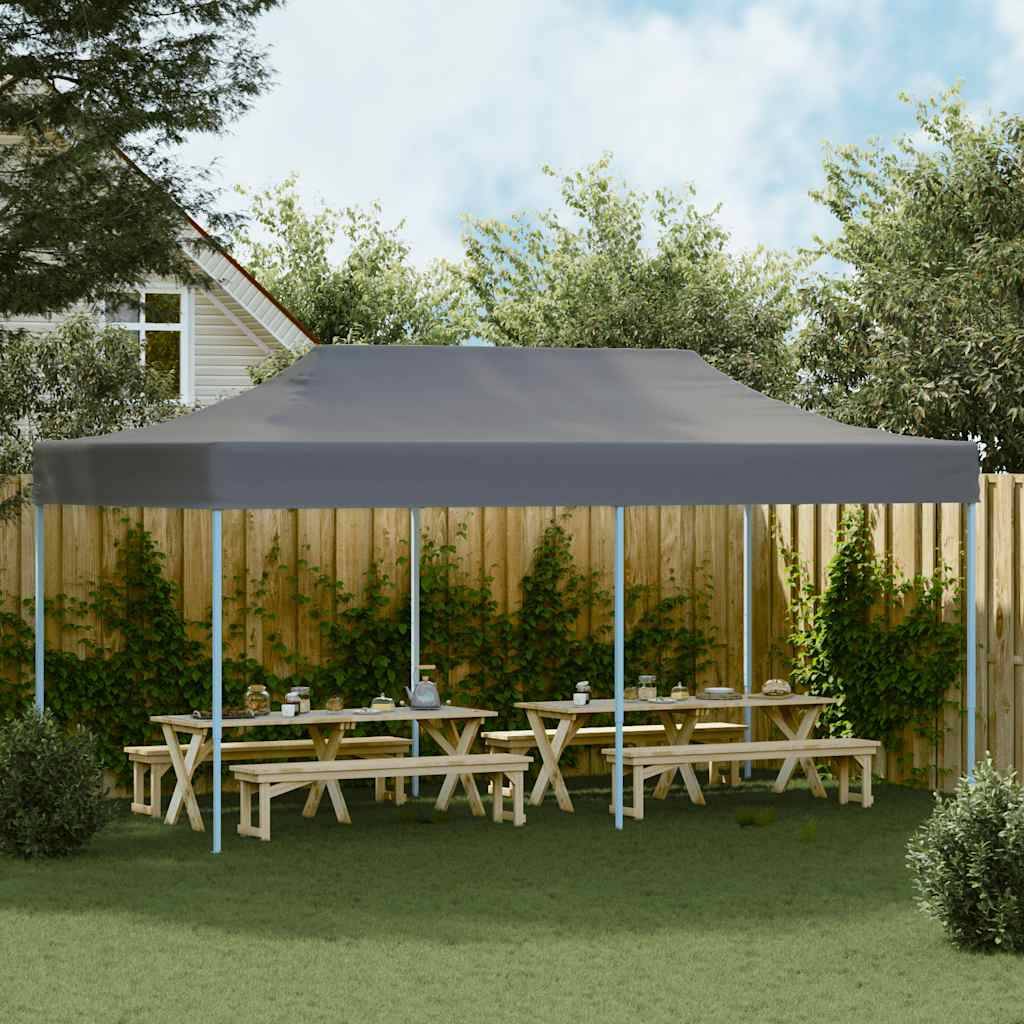 ComfortXL - Tente Pliante 3x6m Acier et Toile Oxford Anti-UV pour Réception Jardin Anthracite – ComfortXL Outdoor Living - Image 1