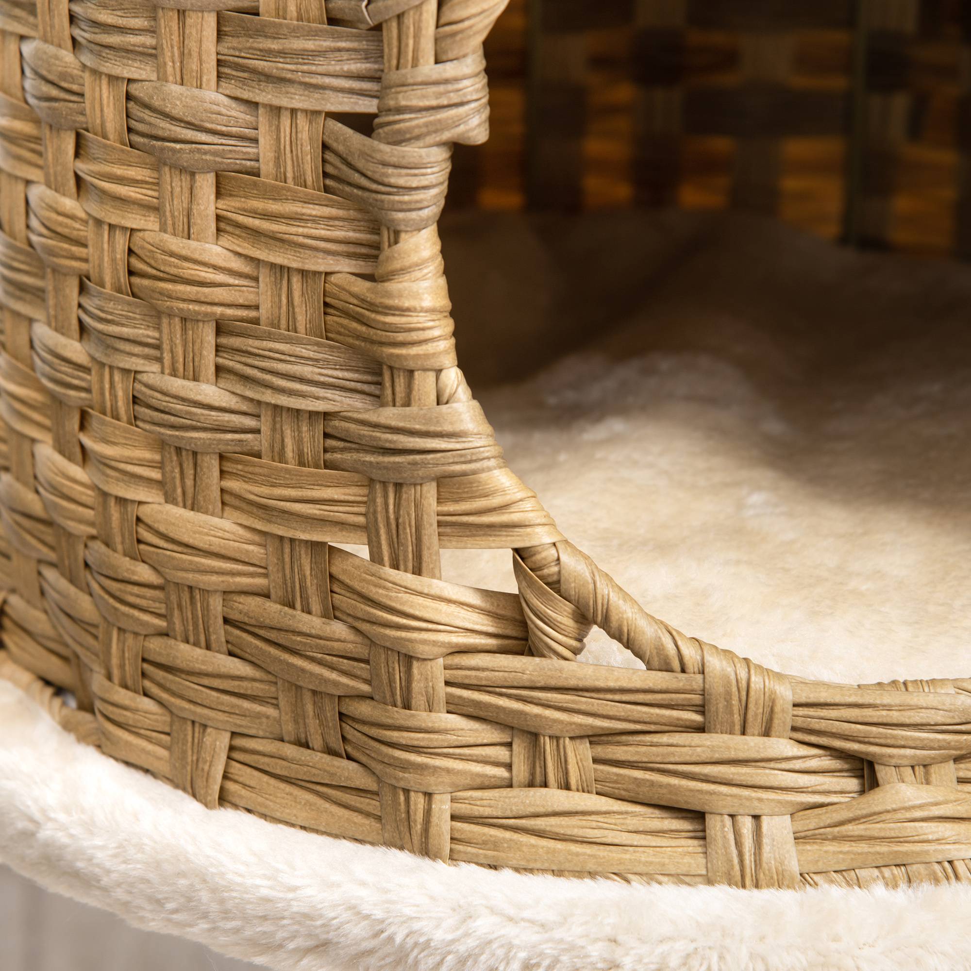 Arbre à chat rotin PE et sisal naturel et beige 55 x 47 x 95 cm - PANGIVO - Image 10