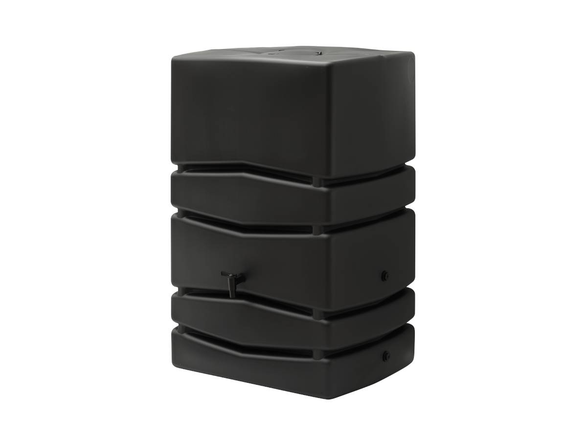 Récupérateur d'eau de pluie mural anthracite avec robinet 450 L - Nature - Image 2