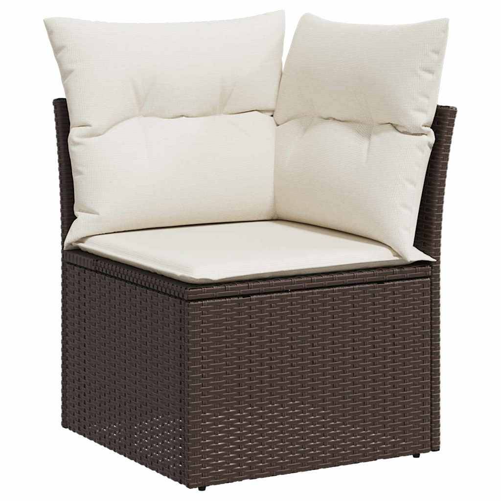 Vidaxl - Ensemble de canapé de jardin 11 pcs Marron Poly rotin vidaXL 3348354 - Image 7