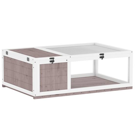 Enclos pour tortue bois marron clair 91 x 60.5 x 32 cm - PANGIVO - Image 2