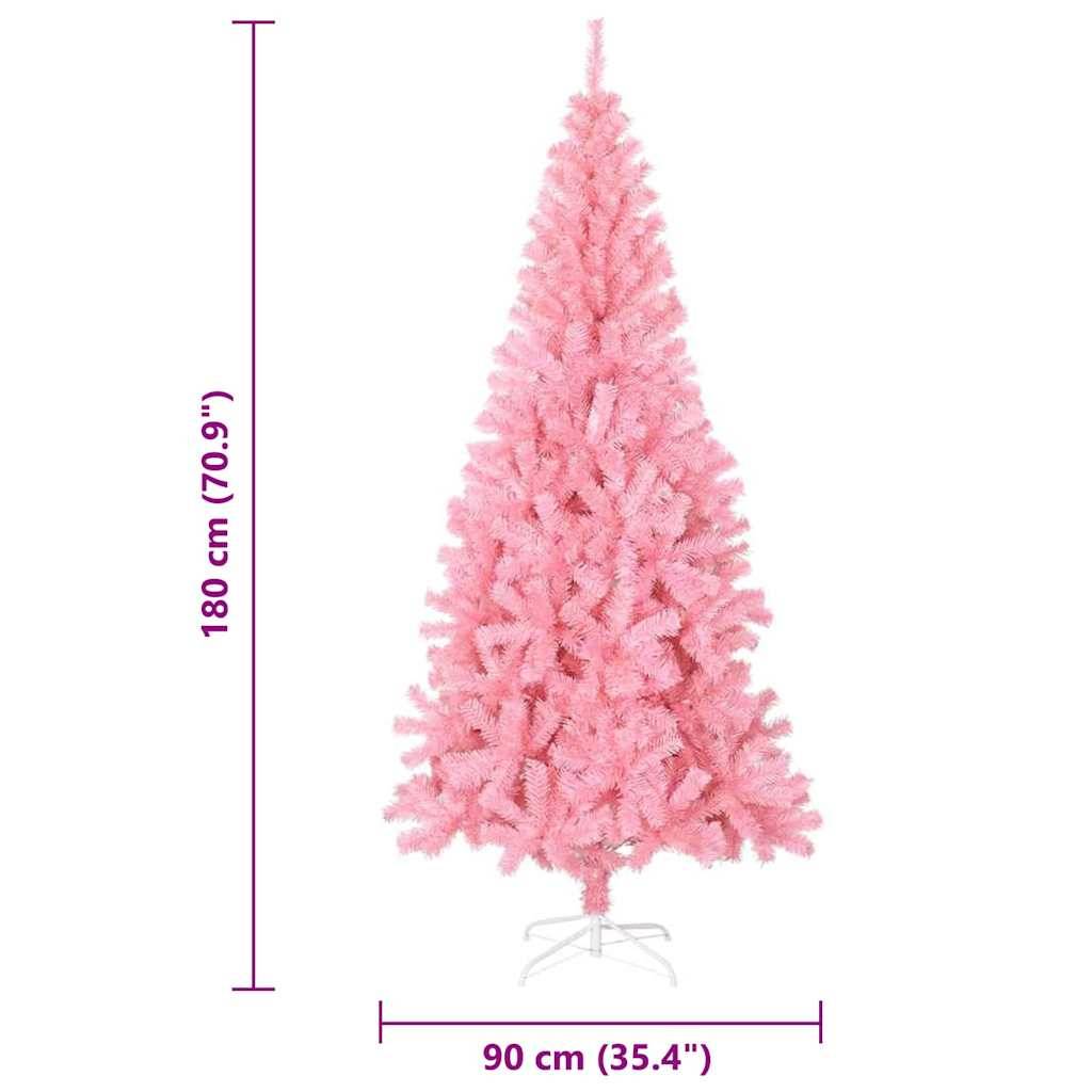 Vidaxl - Sapin de Noël Rose 180 cm PVC vidaXL 3396428 - Image 2