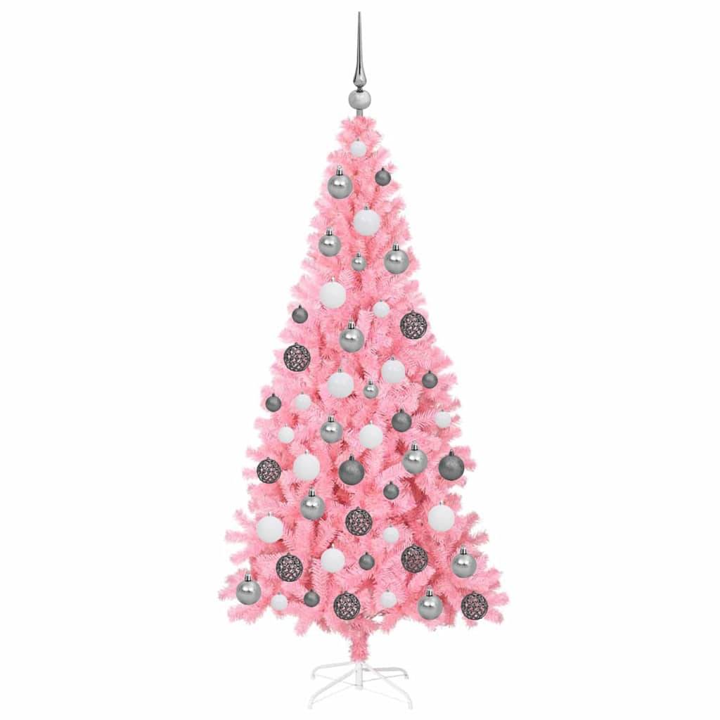 Vidaxl - Sapin de Noël Rose 180 cm PVC vidaXL 3396428 - Image 3