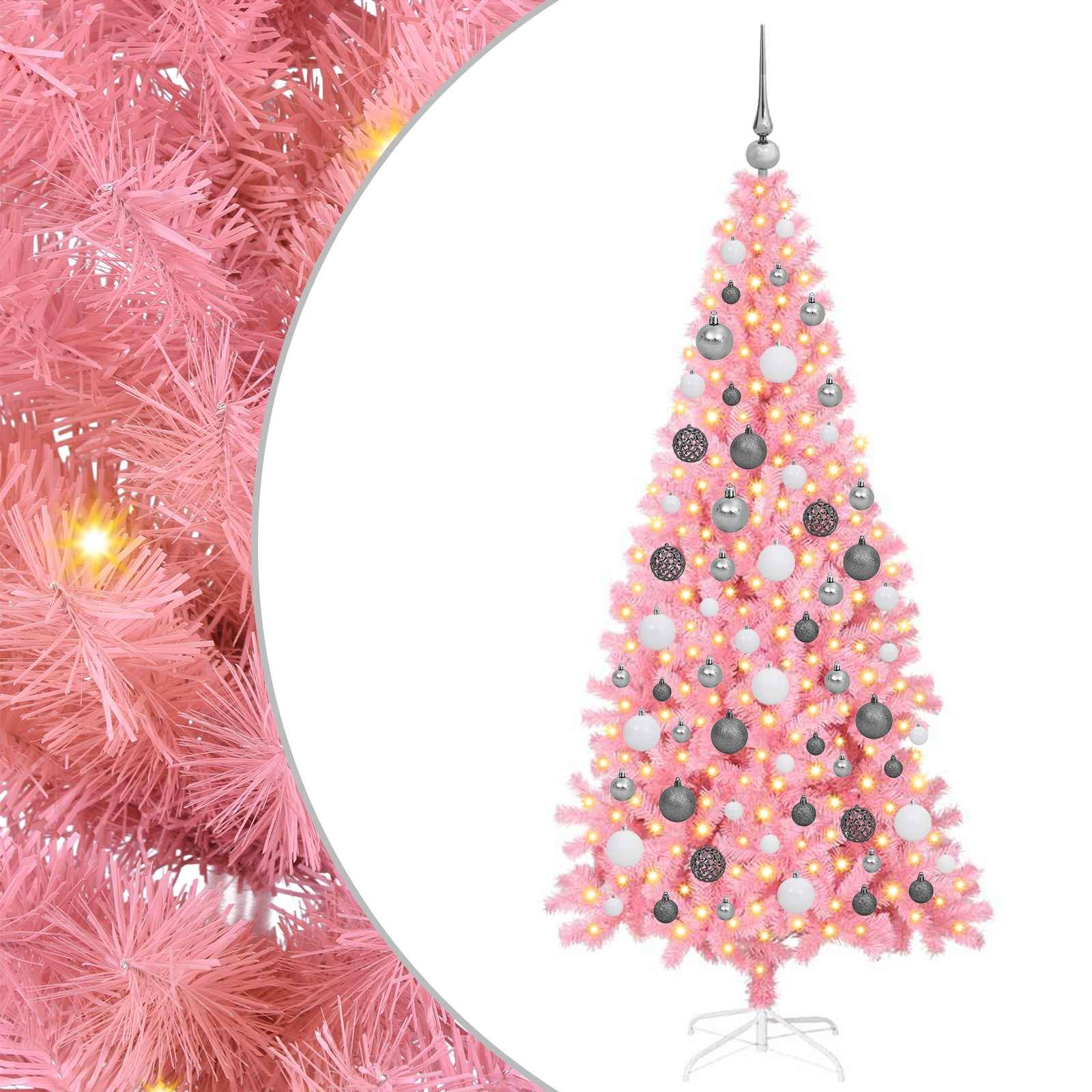Vidaxl - Sapin de Noël Rose 180 cm PVC vidaXL 3396428 - Image 2