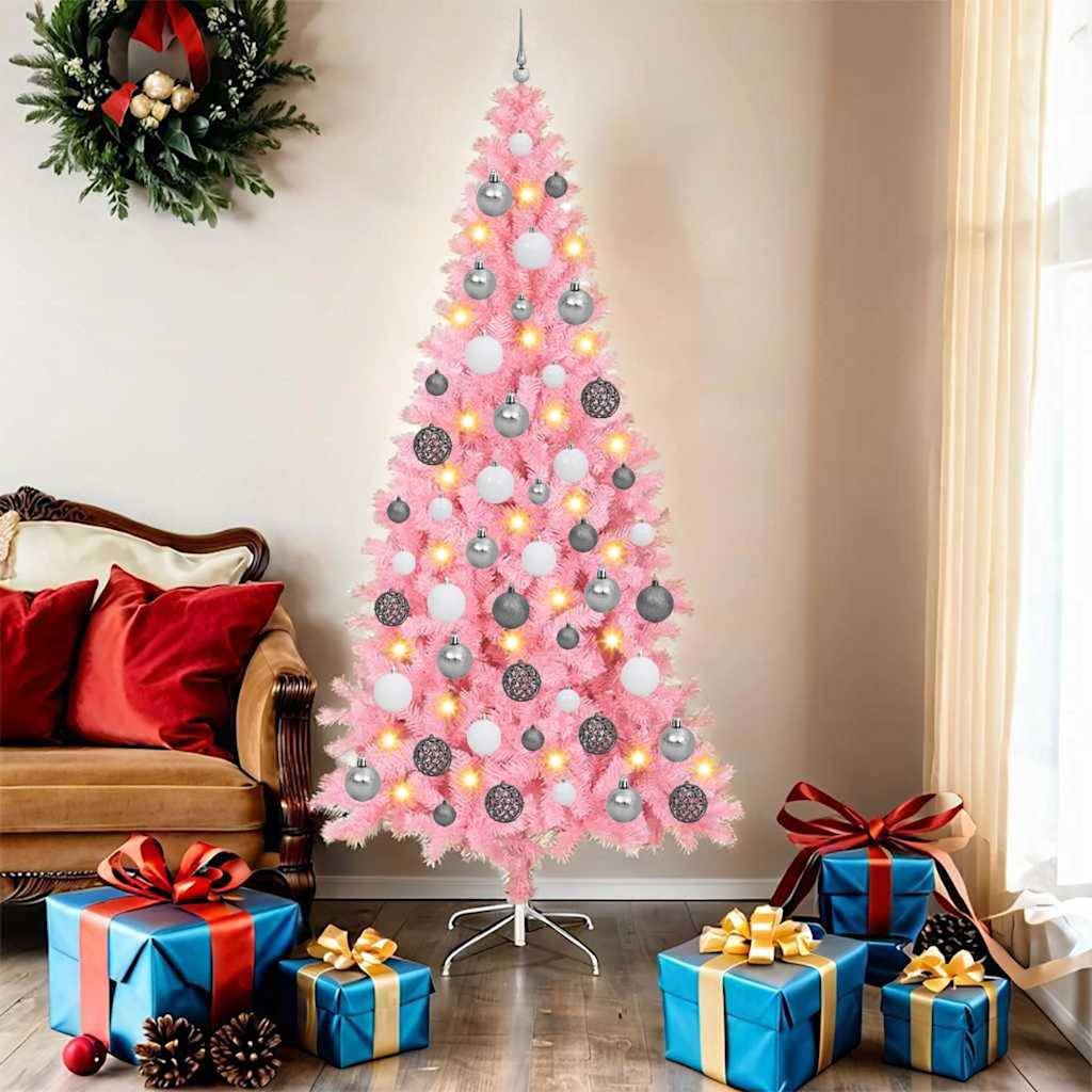 Vidaxl - Sapin de Noël Rose 180 cm PVC vidaXL 3396428 - Image 1