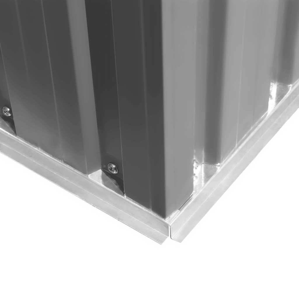 PANGIVO - Abri de jardin avec double porte coulissante - Acier galvanisé gris 204 x 132 x 186 cm - Surface au sol 2,31m² - PANGIVO - Image 8