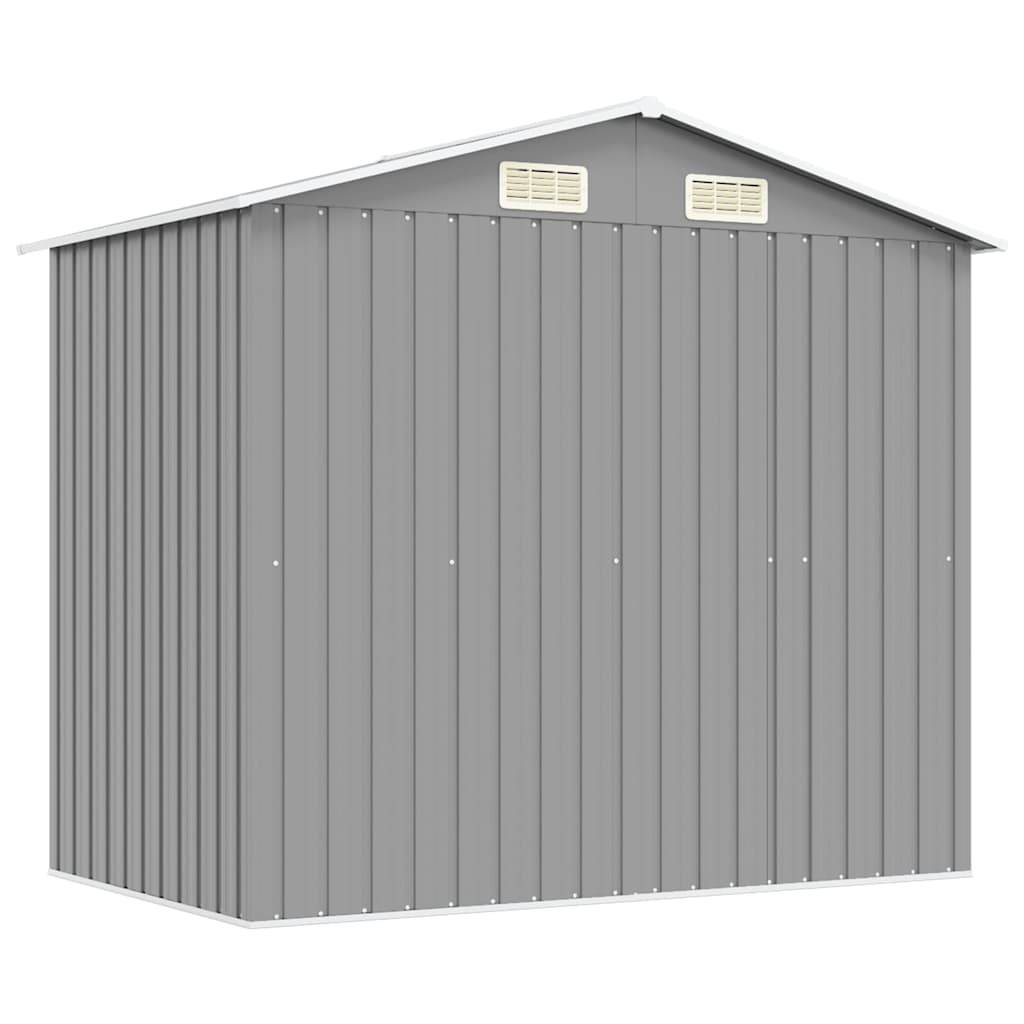 PANGIVO - Abri de jardin avec double porte coulissante - Acier galvanisé gris 204 x 132 x 186 cm - Surface au sol 2,31m² - PANGIVO - Image 6