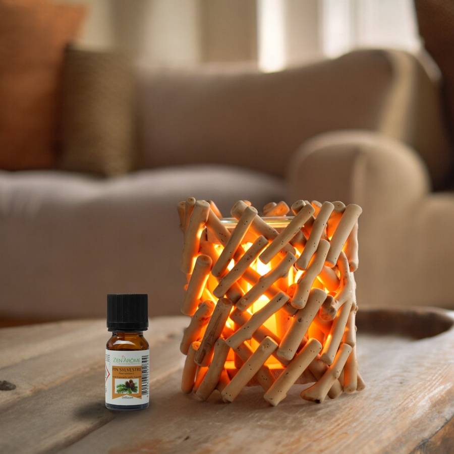 Zen'Arôme Brûleur Cire Parfumée Calorya n°7 - Brûleur Électrique Fondant Parfumé-Lampe à Parfum - Bois Flotté - Coupelle Amovible - Image 8
