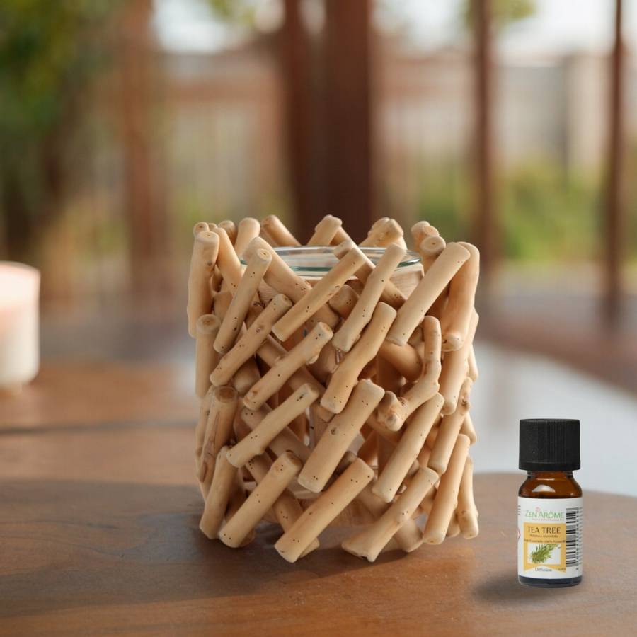 Zen'Arôme Brûleur Cire Parfumée Calorya n°7 - Brûleur Électrique Fondant Parfumé-Lampe à Parfum - Bois Flotté - Coupelle Amovible - Image 3
